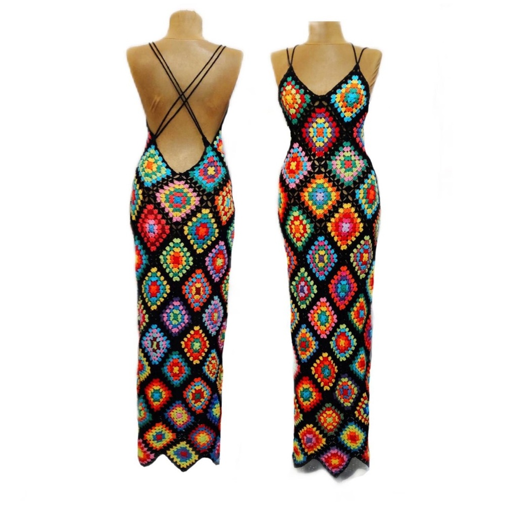 Knitted Colorful Dress